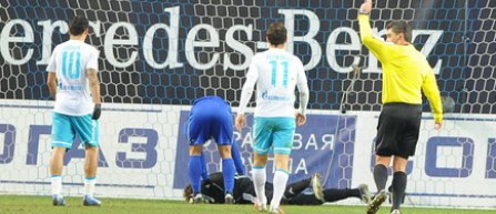 Meciul Dinamo Moscova - Zenit, intrerupt dupa ce portarul gazdelor a fost lovit de o petarda